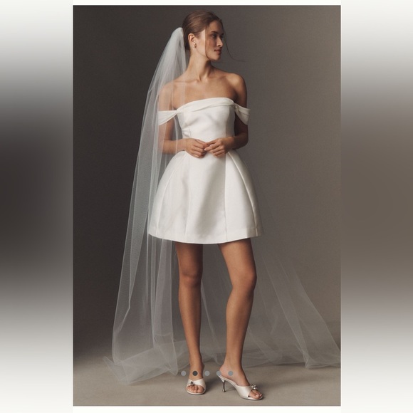 NWT BHLDN Clean Chappel Veil - Ivory - Picture 2 of 4